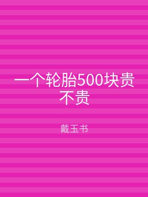 一个轮胎500块贵不贵