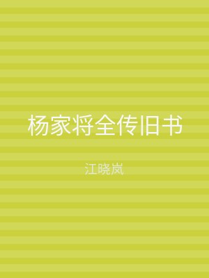 杨家将全传旧书