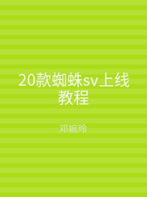 20款蜘蛛sv上线教程