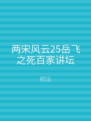 两宋风云25岳飞之死百家讲坛