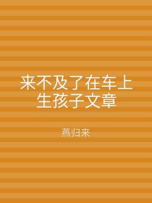 来不及了在车上生孩子文章