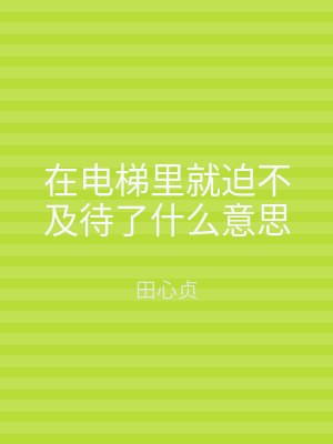 在电梯里就迫不及待了什么意思