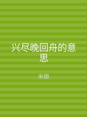 兴尽晚回舟的意思